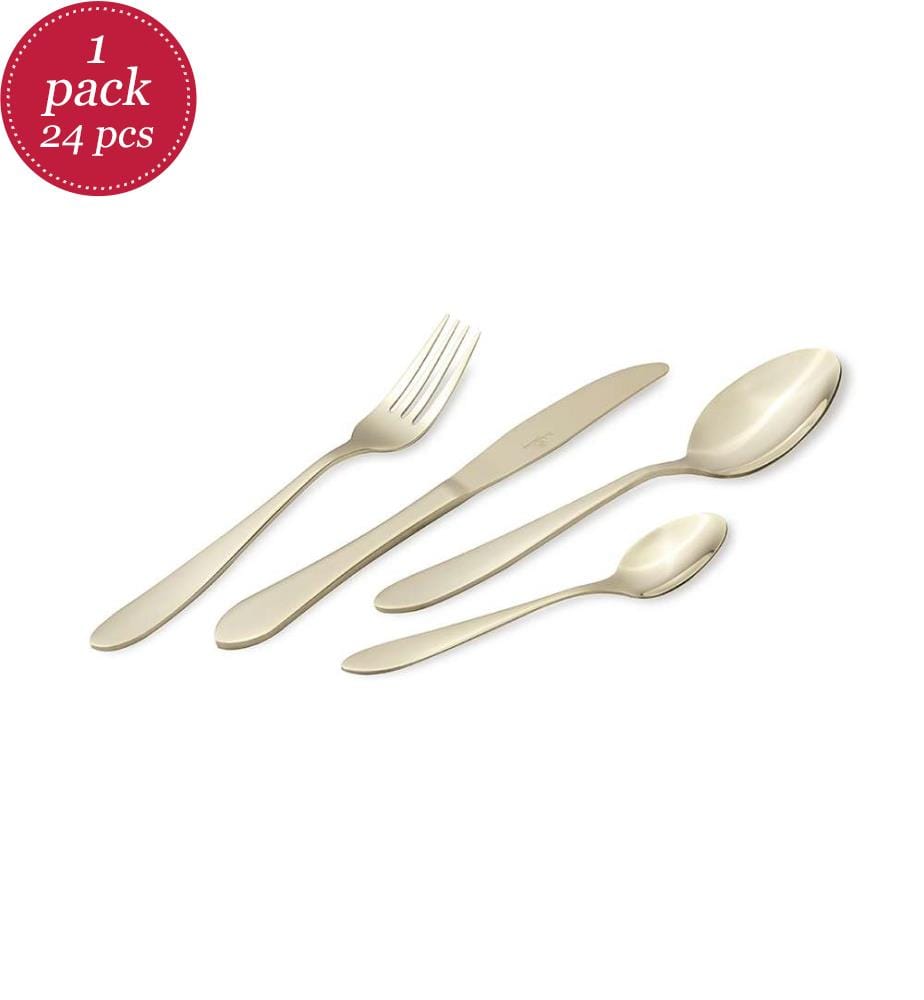 24 teiliges Besteck-Set, Champagne