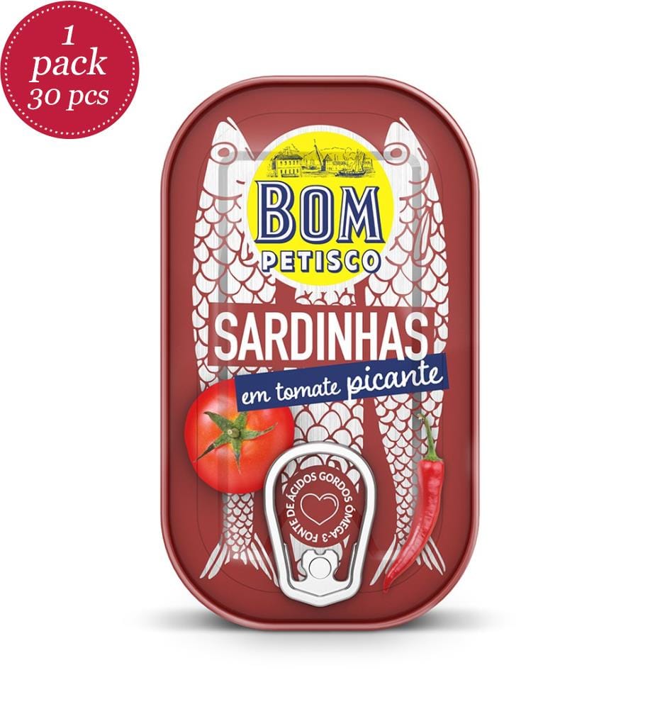 Bom Petisco Sardinhas Tom. Picante Lata / Sard. Tom. pikant - 120g