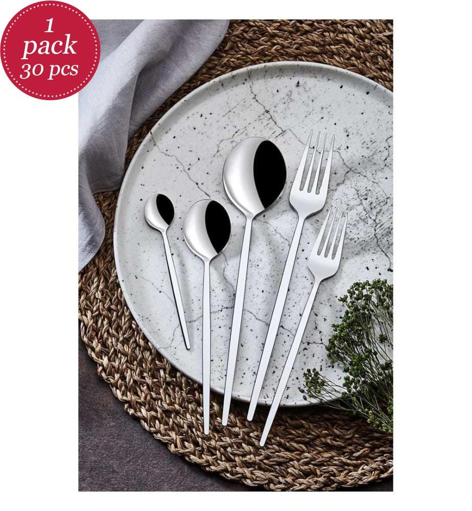 30-teiliges Besteckset – Chrom