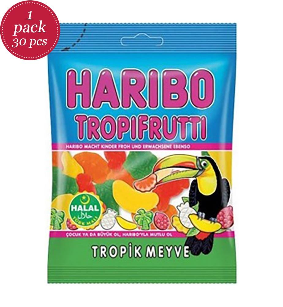 30 x Bonbons HALAL Tropi Frutti Haribo - 100g