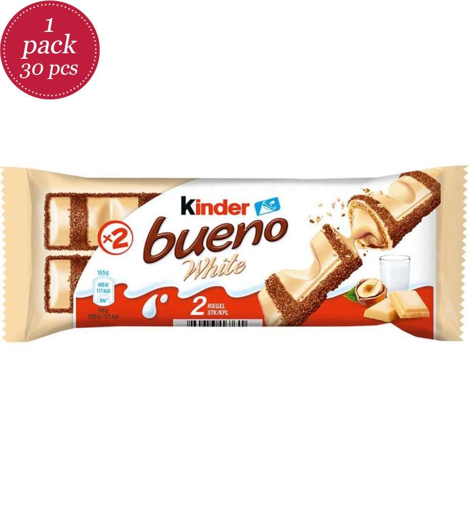 30x Ferrero Kinder Bueno White T1 par 2 - 39g