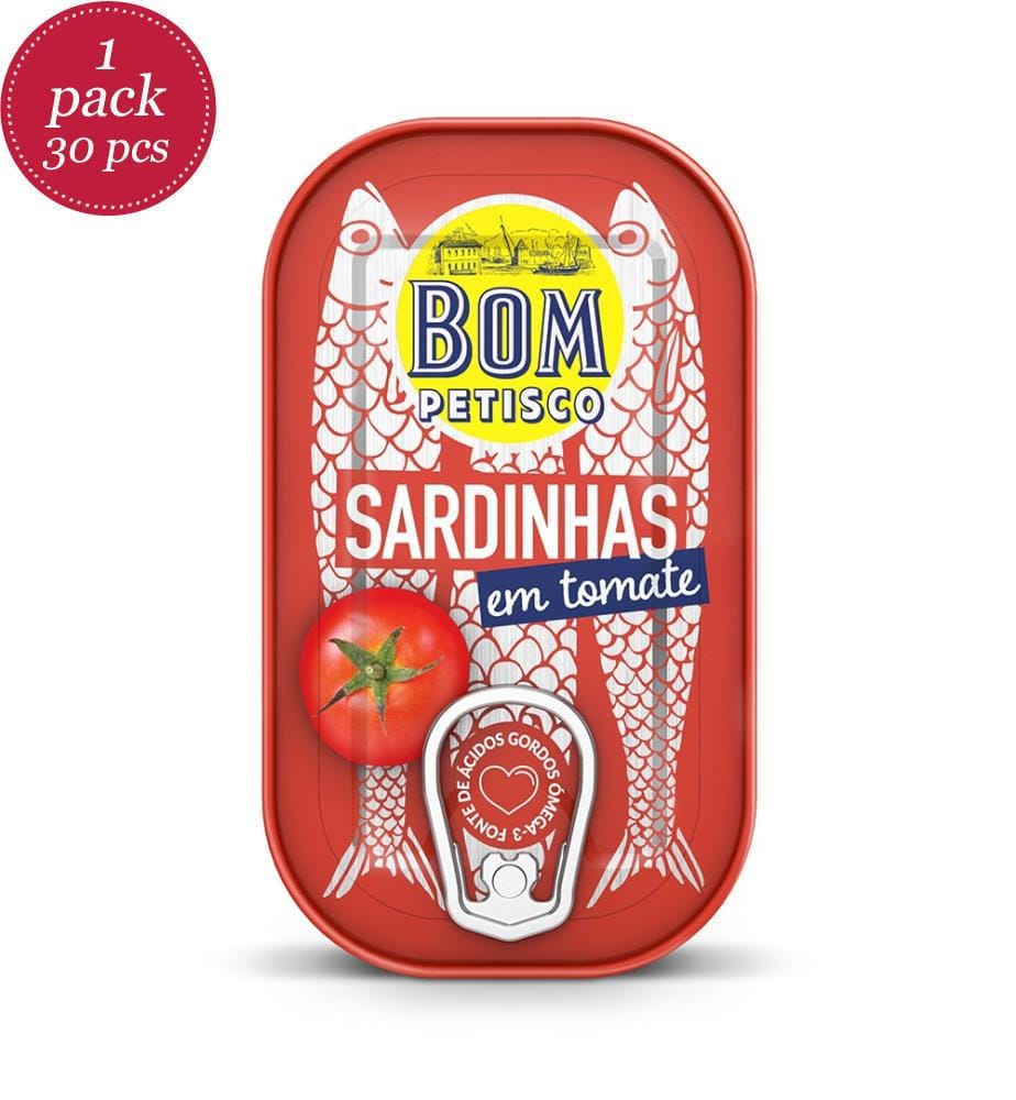 Bom Petisco Sardines à la tomate en boîte / Sardines à la tomate - 120 g