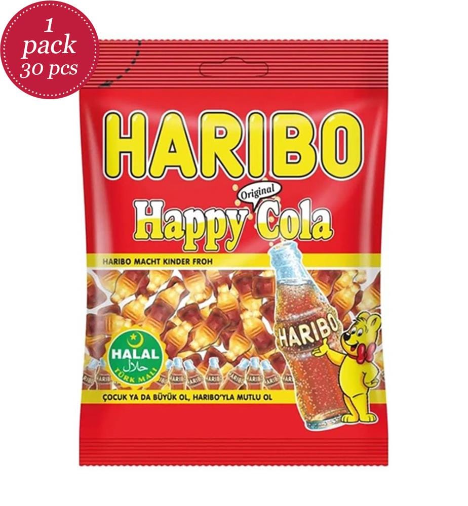 30 x HALAL Happy Cola Haribo candies - 100g