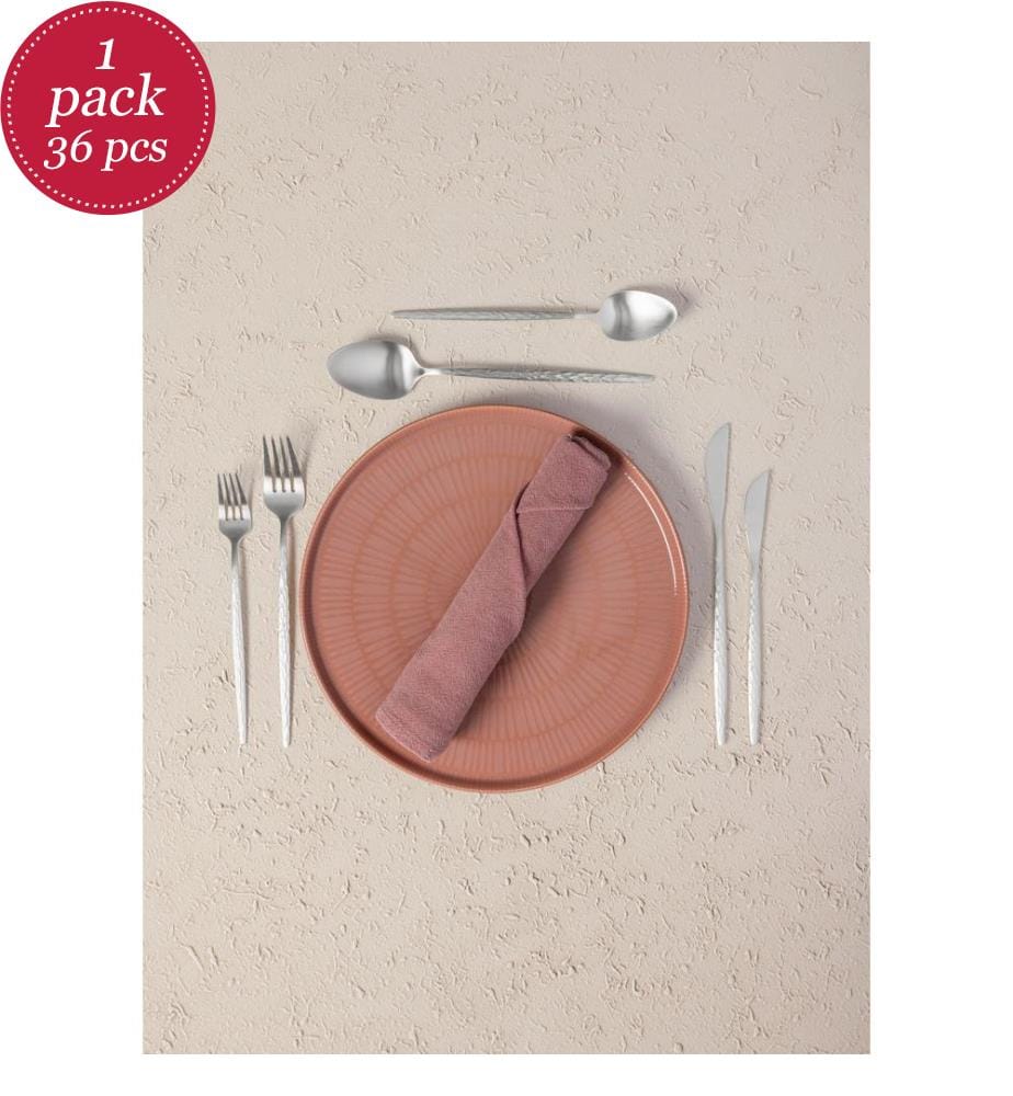 Set de couverts 36 pièces - Matte Silver