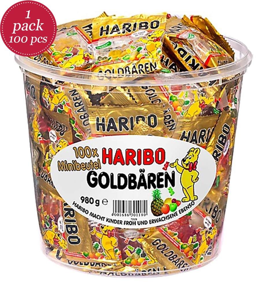 100x Haribo Oursons d'or boîte mini sachet - 8g