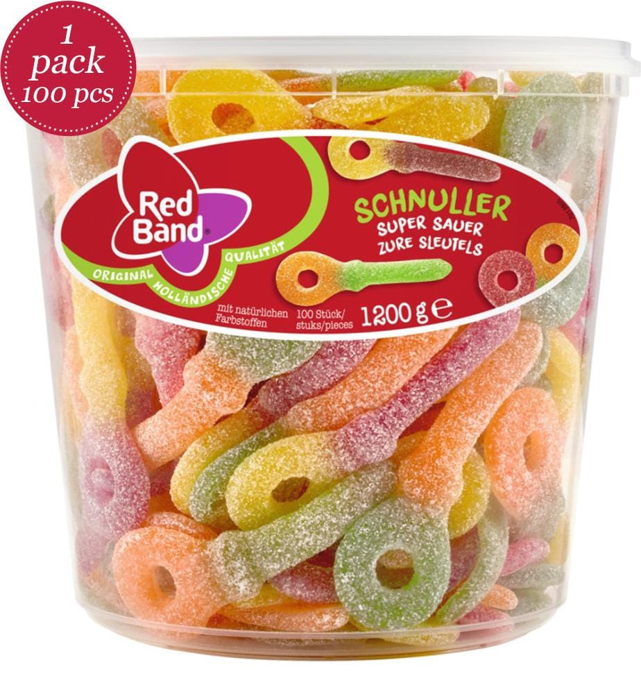 Confezione da 100 ciucci Red Band "Super Sauer" - 100 pezzi