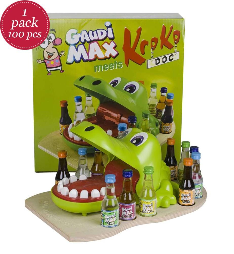 100x Gaudi Max Kroko Doc Mix Liqueur 16-17% Vol., 4x25 - 20ml