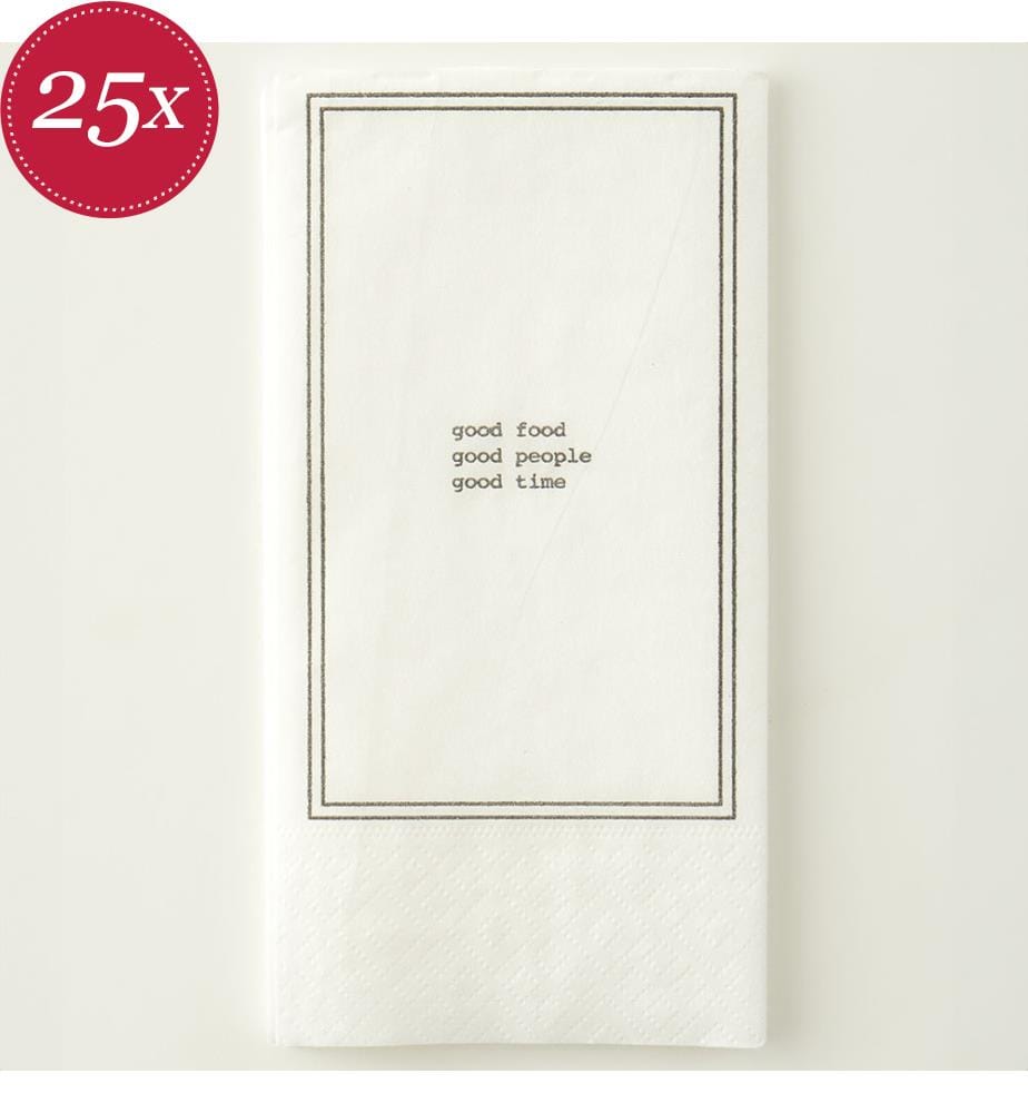 Goodies Papierservietten 25 Stück 33x33 cm - Weiss