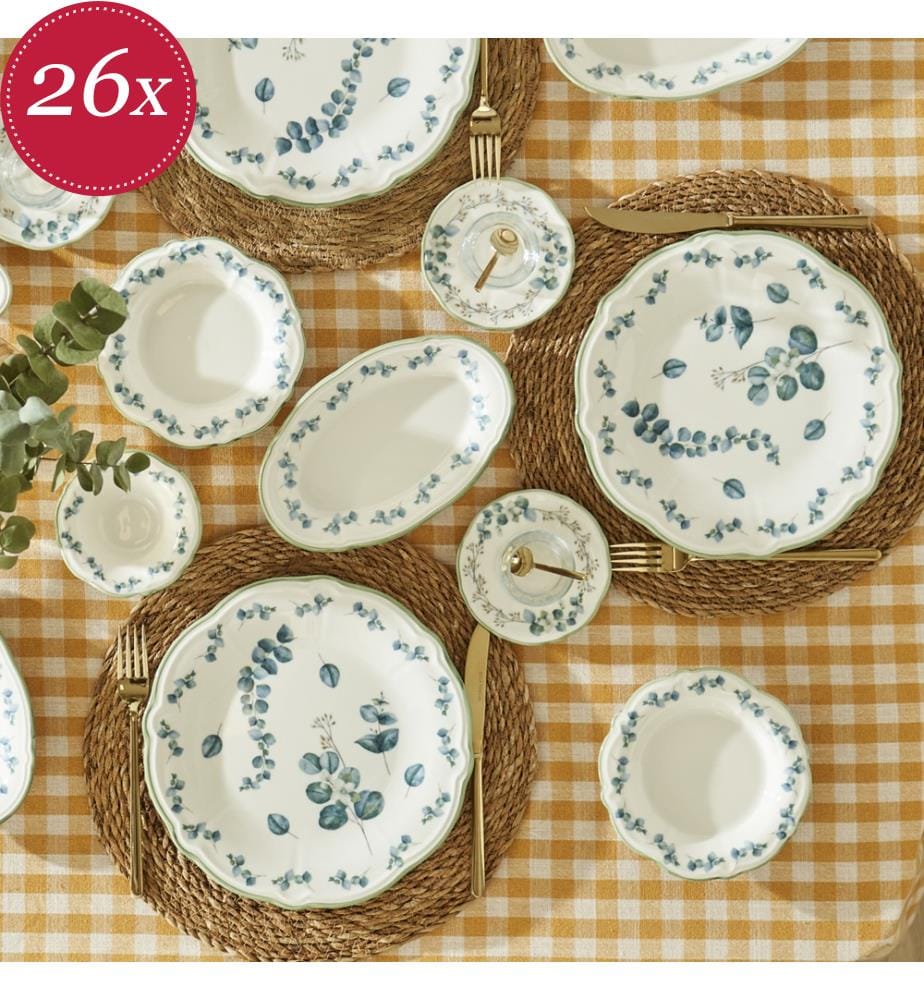 Ocaliptus Set petit-déjeuner 26 pièces - Vert