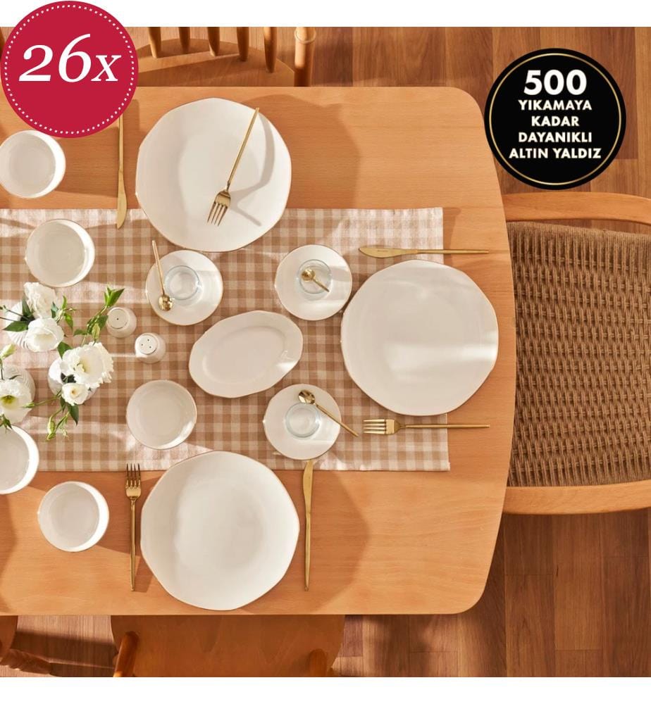 Opal Set petit-déjeuner 26 pièces - Or