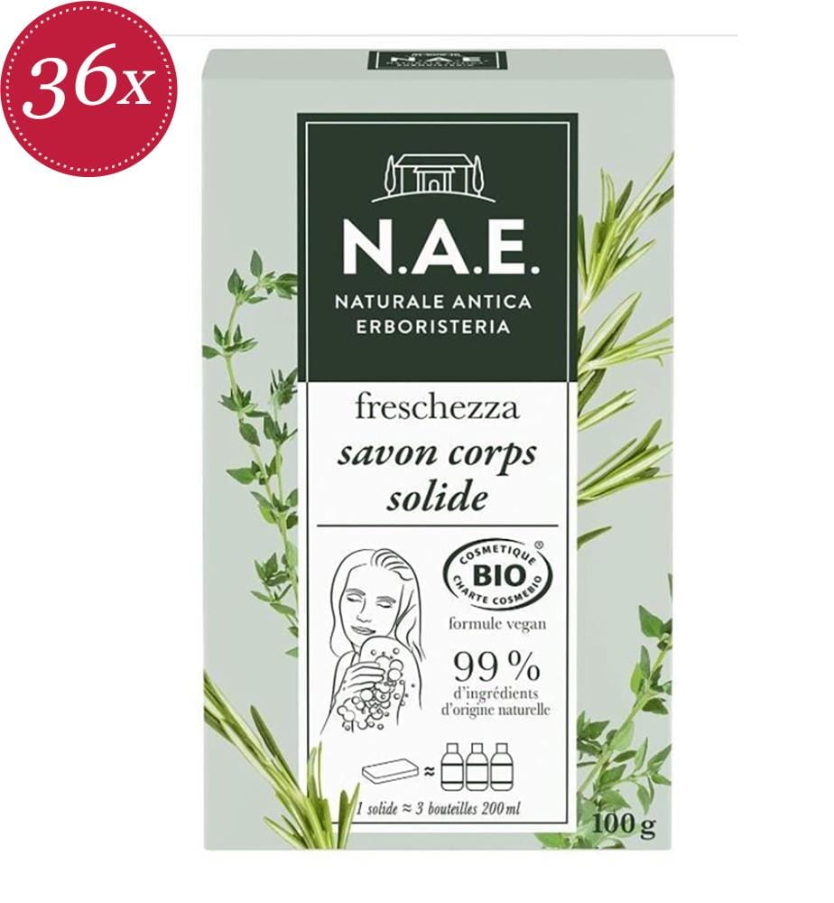 36er Pack Feste Duschseife Erfrischend Bio - 100 G