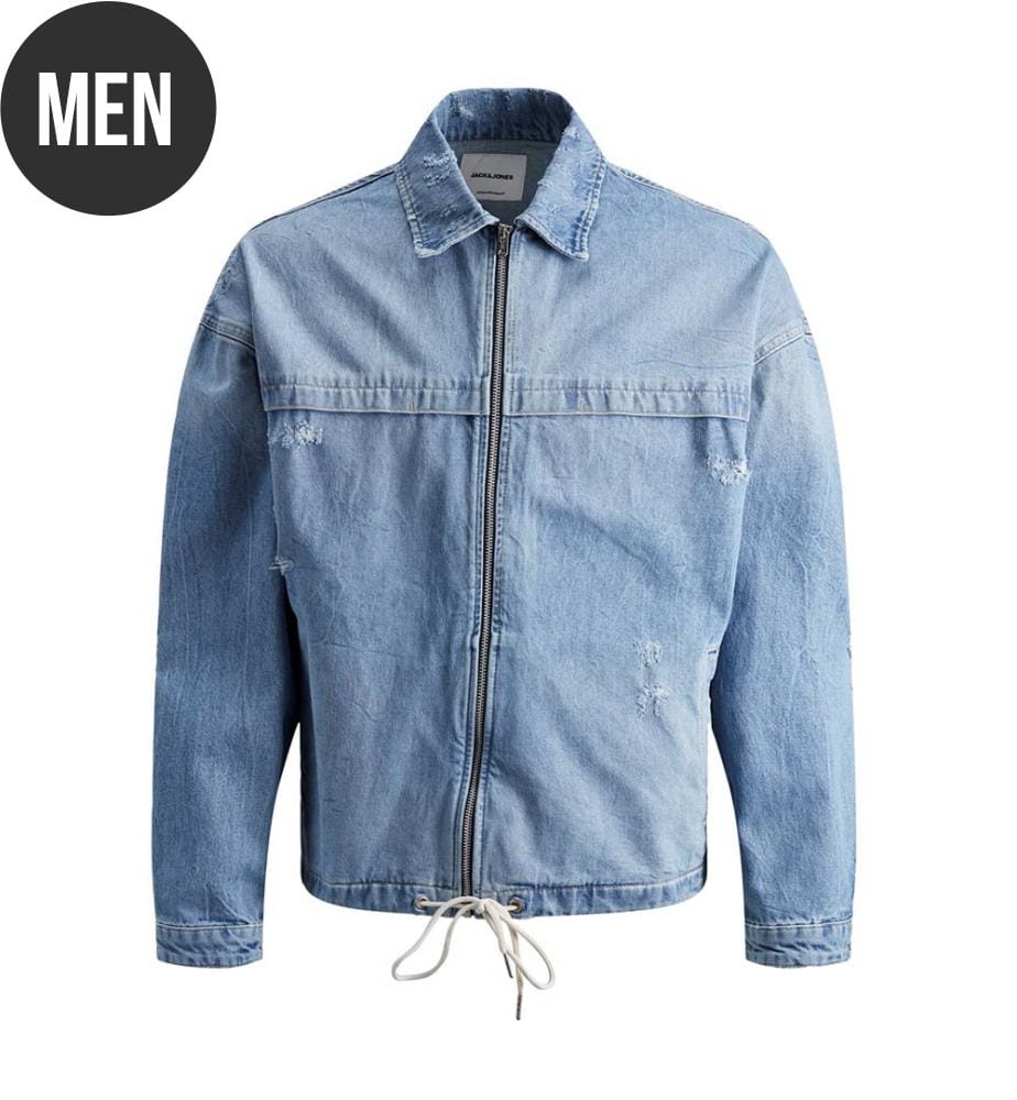JACK & JONES - Veste en Jean Coach - Bleu Clair