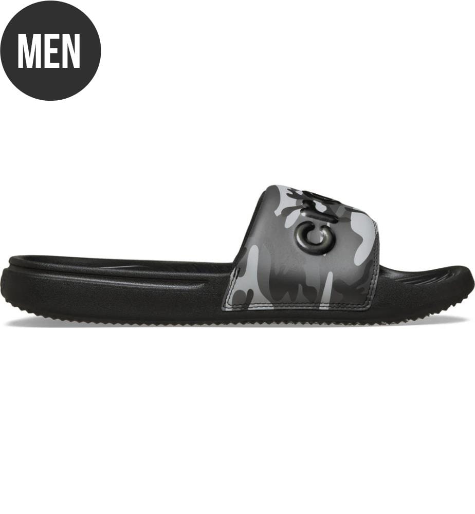 Mules M's CrocsAllDayCamouflageSlide - Nero e grigio