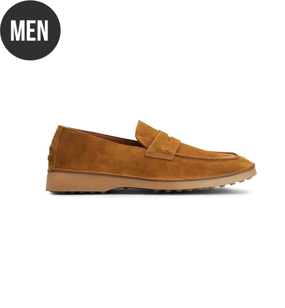 Mocassino in pelle scamosciata - Marrone