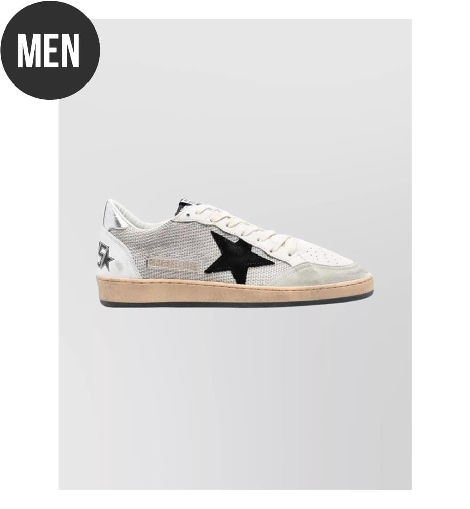 Ball Star Sneakers - Hell & Silber & Schwarz & Weiss Silber