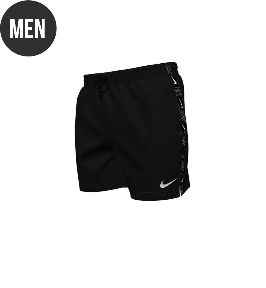 Short de Bain Volley 5" Logo Tape - Noir