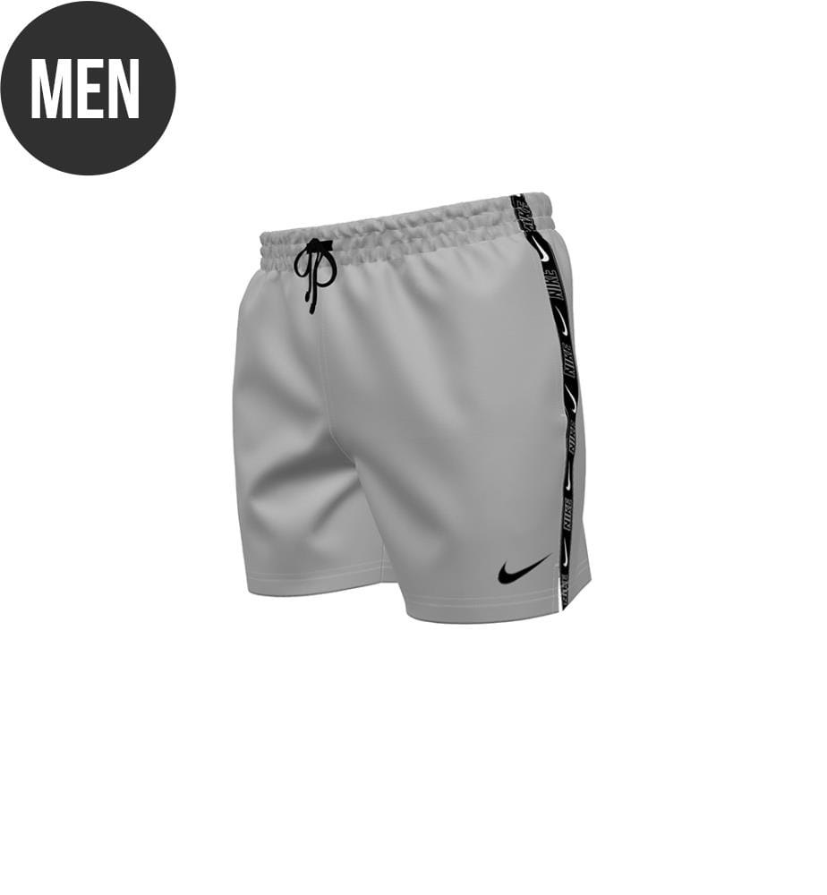 Short de Bain Volley 5" Logo Tape - Blanc