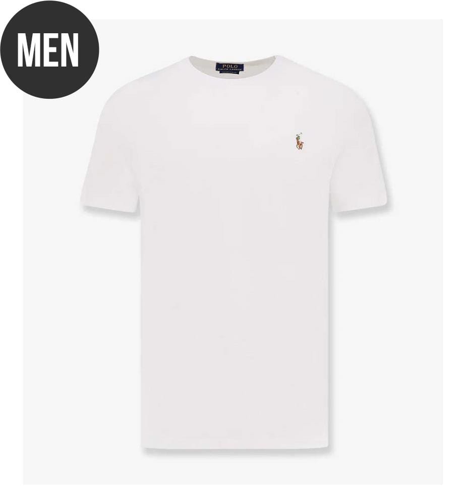 Baumwoll-T-Shirt mit Logo-Stickerei - Weiss