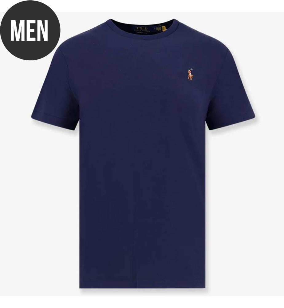 Baumwoll-T-Shirt - Marineblau