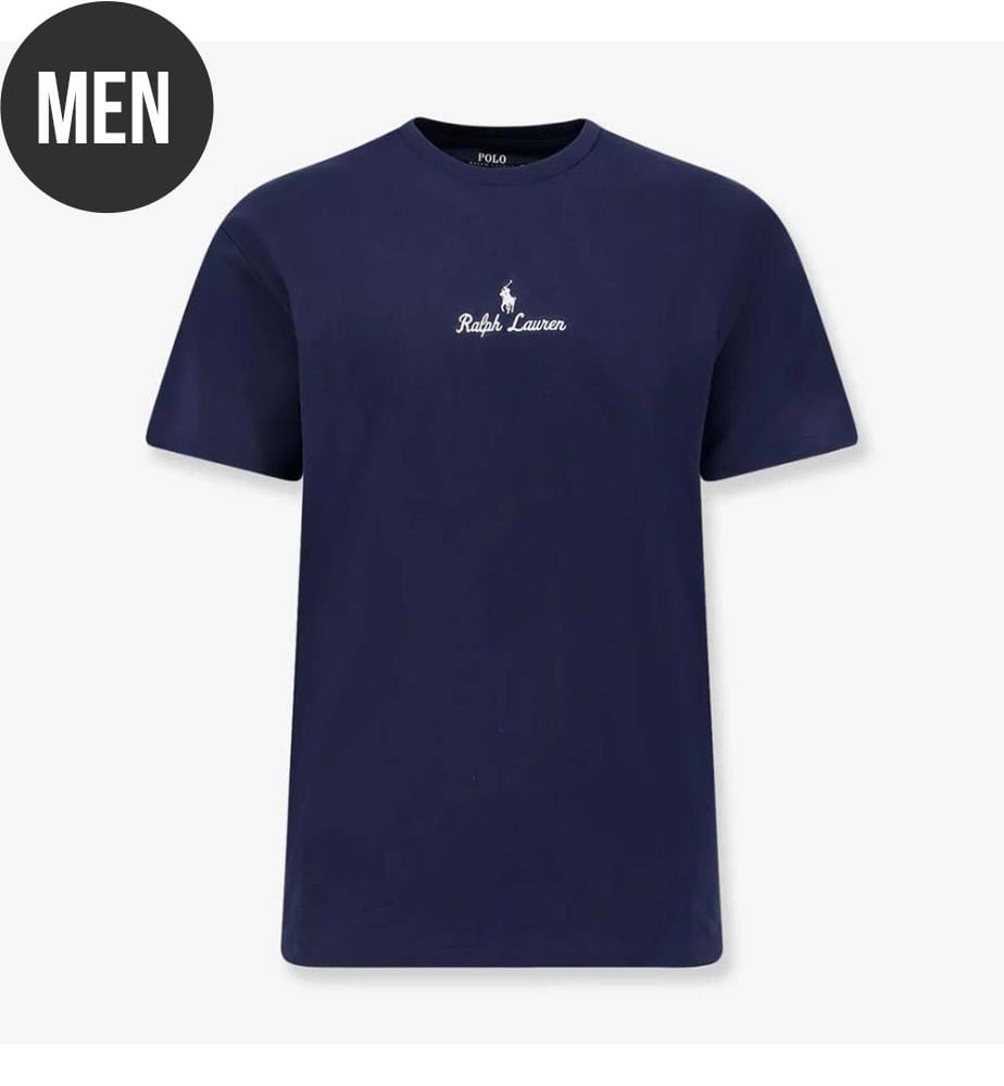 Baumwoll-T-Shirt - Marineblau
