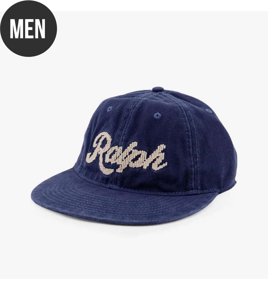 Jeans-Kappe mit Logo auf der Vorderseite - Blau