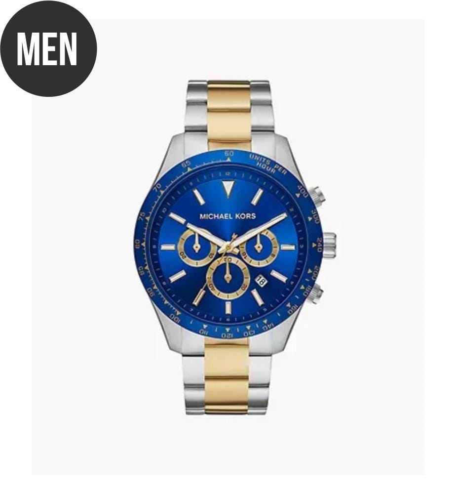 Montre à Quartz Layton Gold and Blue - 45 mm
