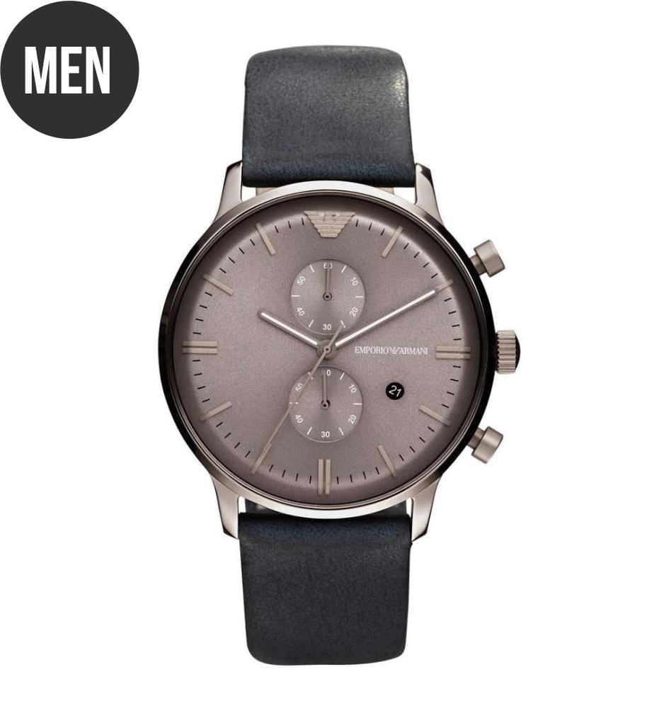 Montre à Quartz Argenté et Noir AR0388 - 43 mm