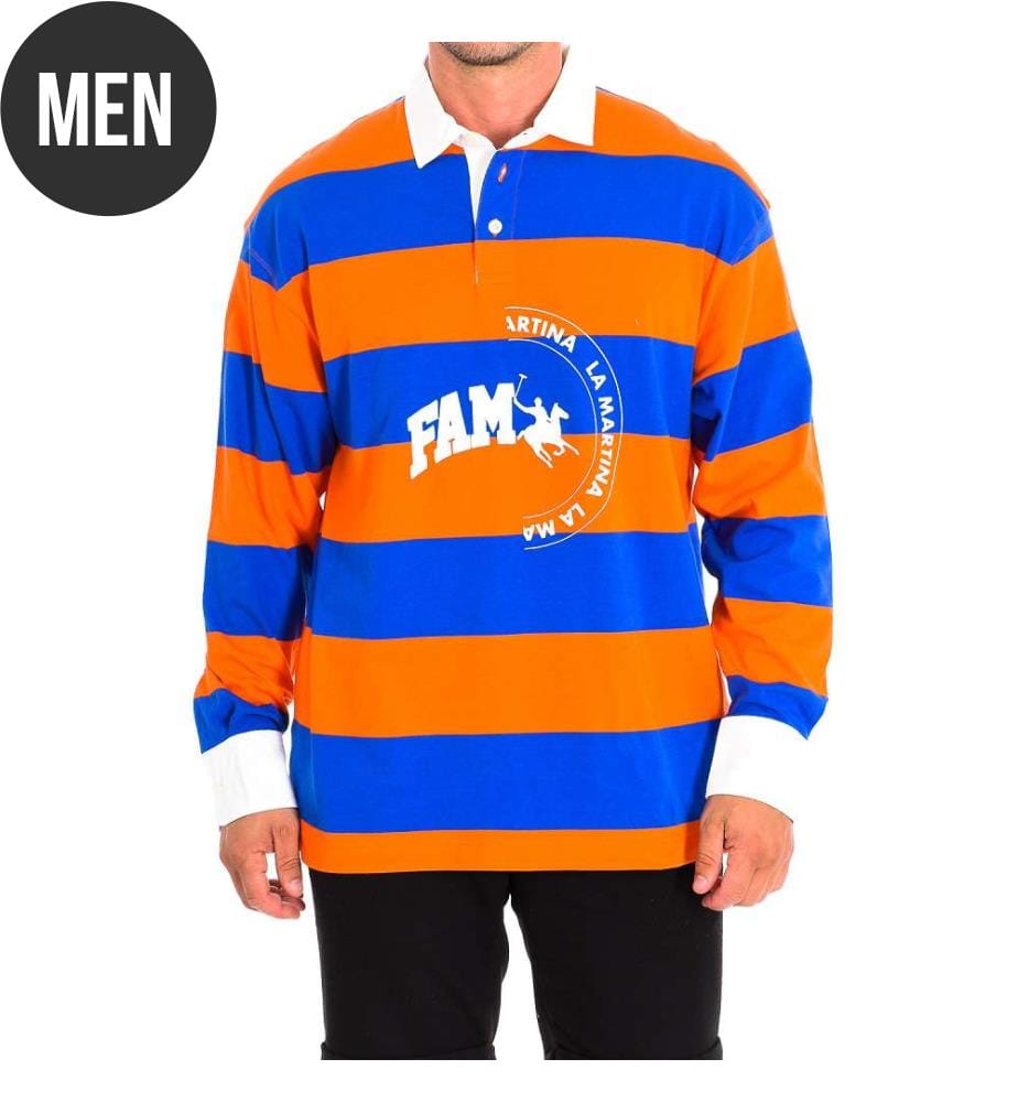 Poloshirt - Blau & Orange