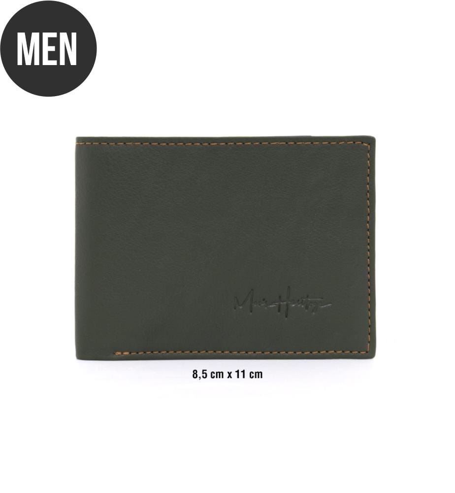 Brieftasche aus Leder - Grün