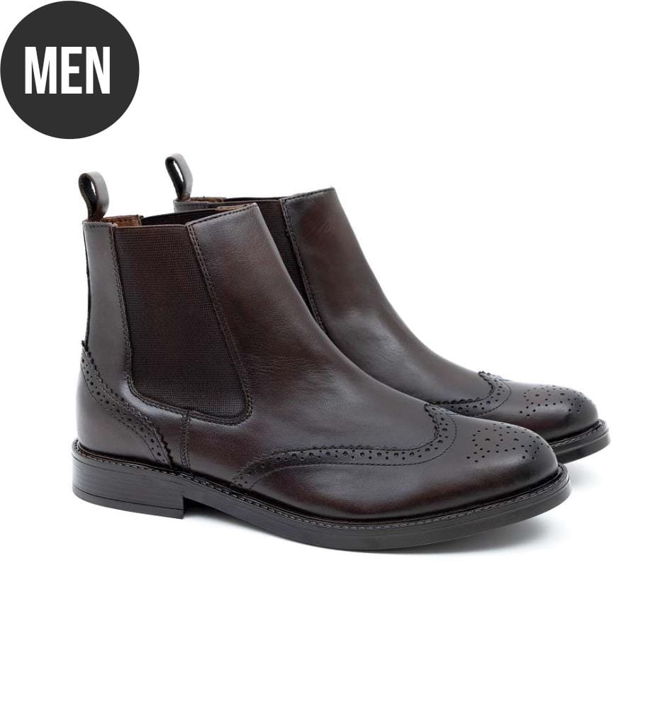 Bottes Chelsea en cuir - Marron clair