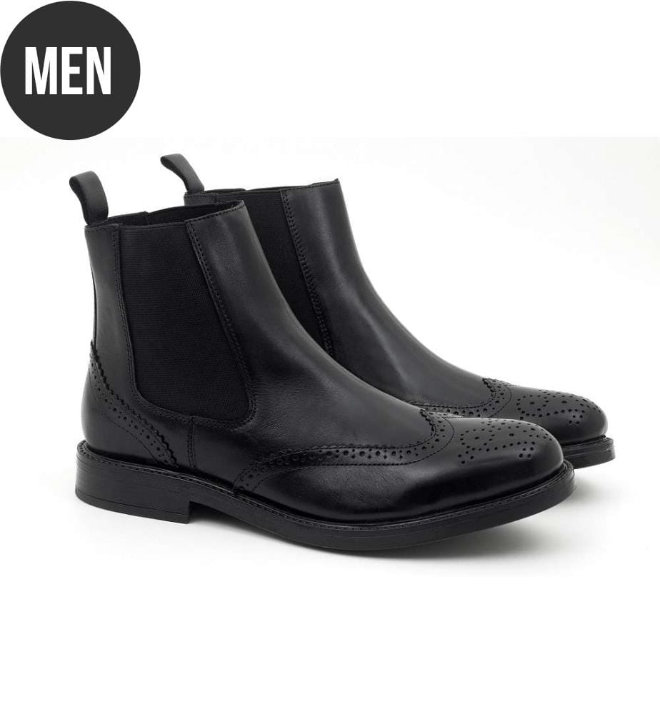 Bottes Chelsea en cuir - Noir