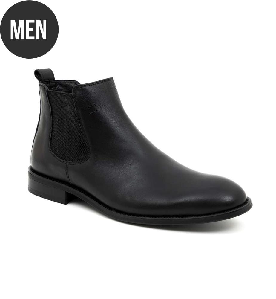 Bottes Chelsea en cuir - Noir