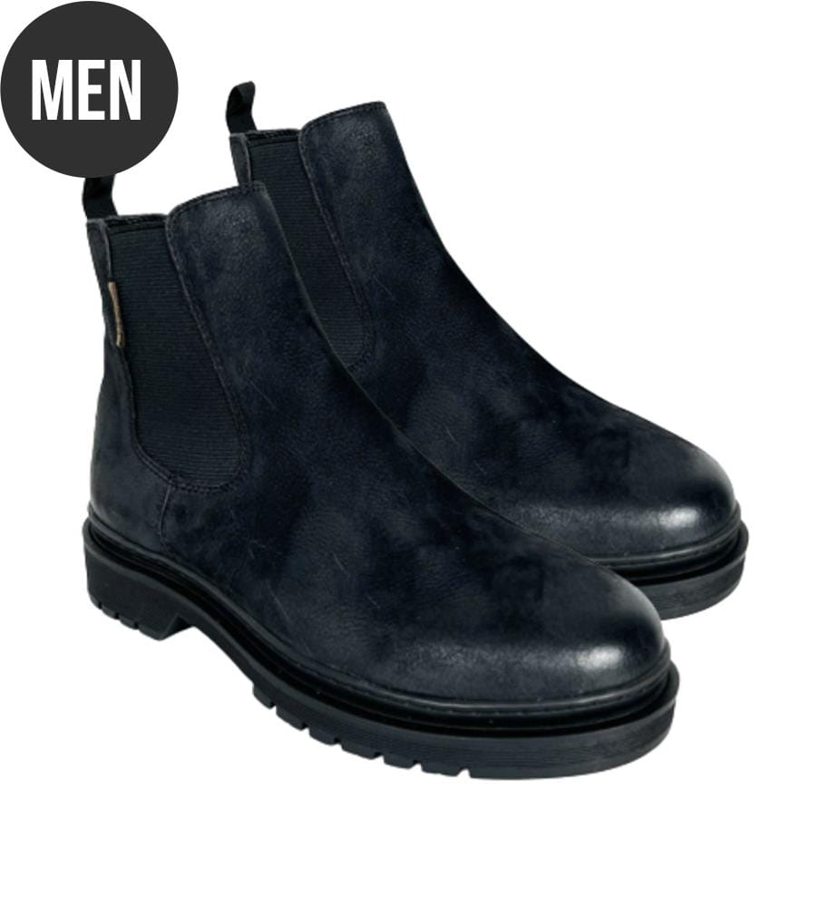 Bottes en cuir noir