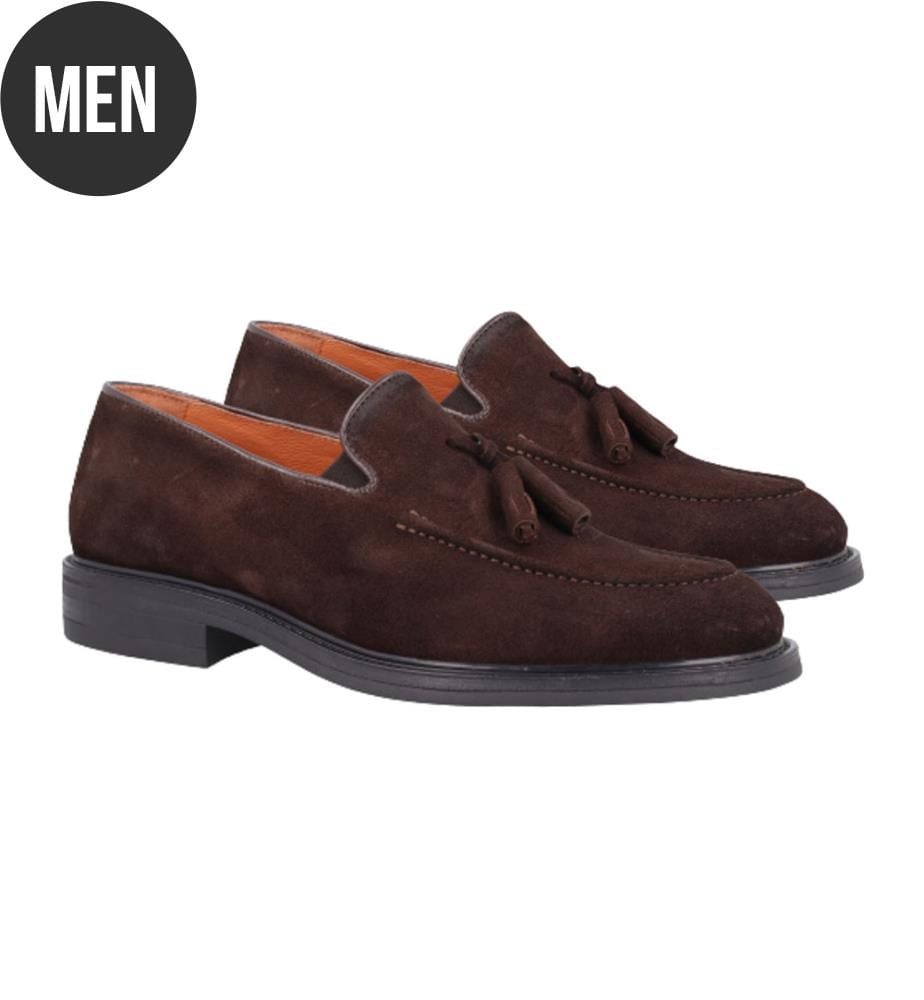 Mocassins en daim marron