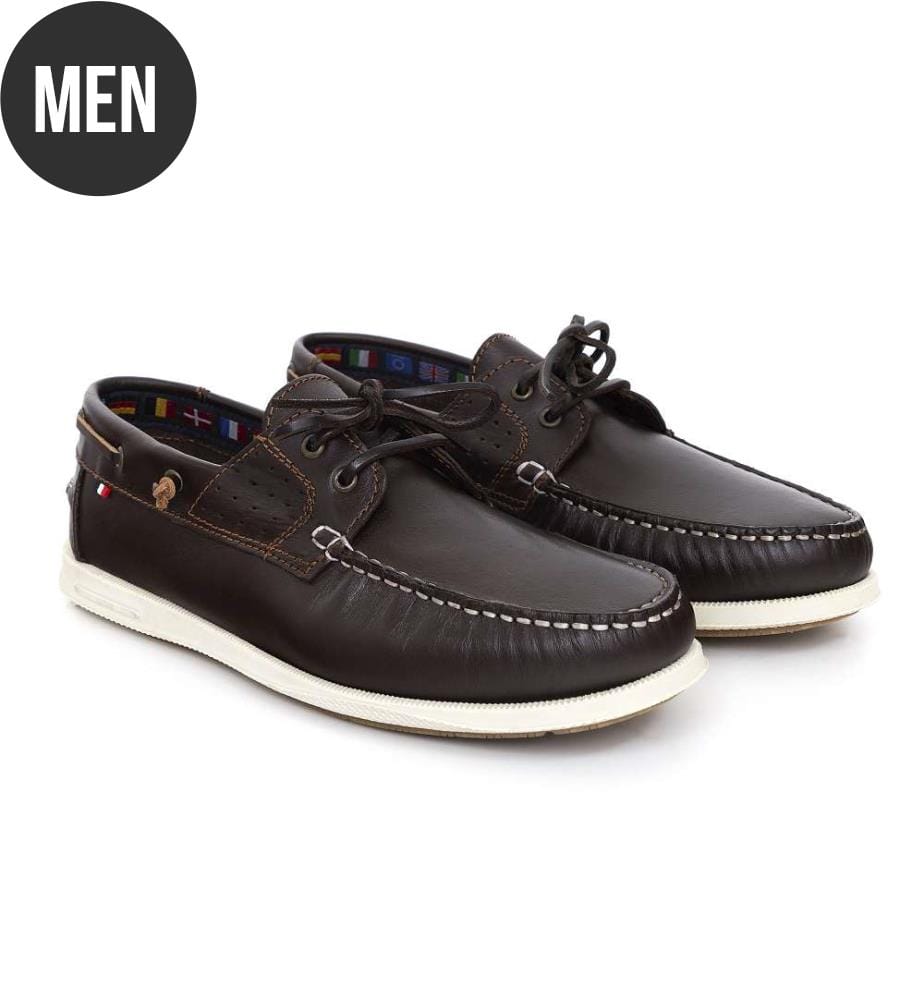 Bootsschuhe aus Leder - Braun