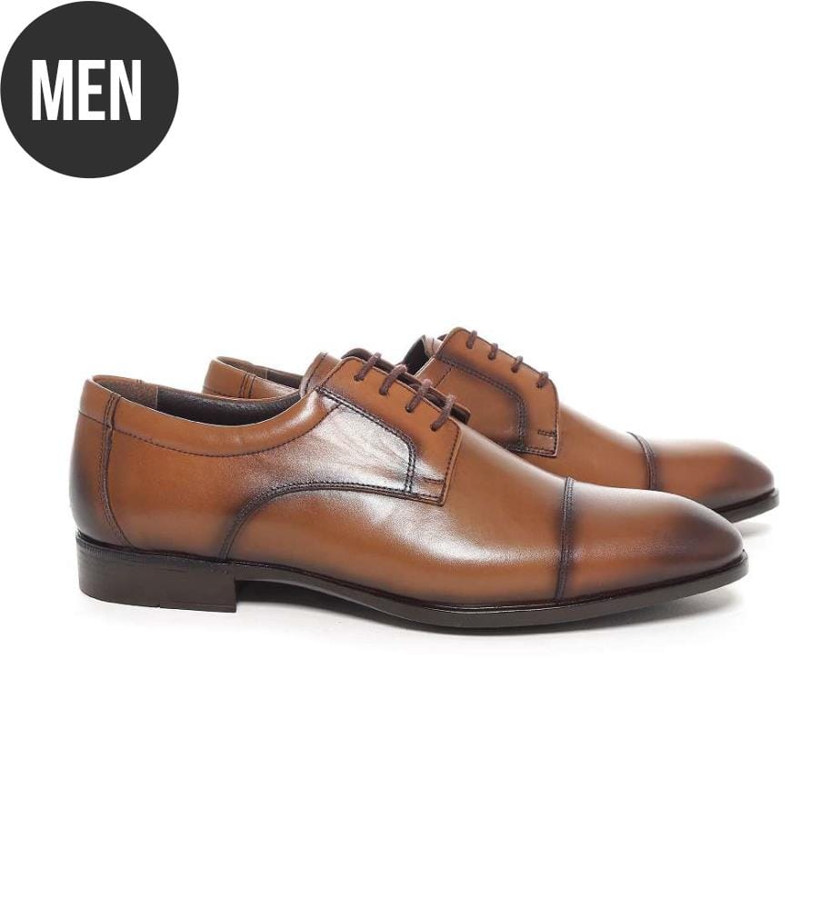 Derby en cuir - Marron clair