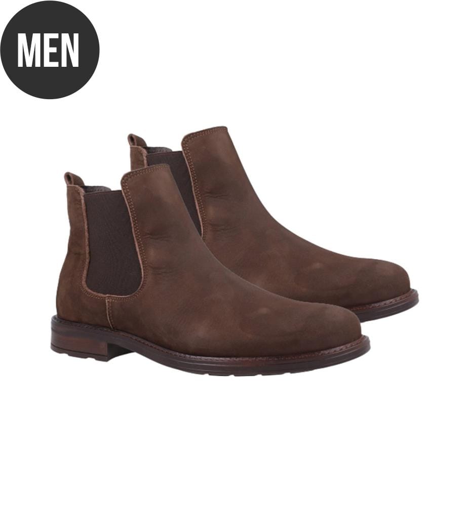 Bottes Chelsea en nubuck - Marron