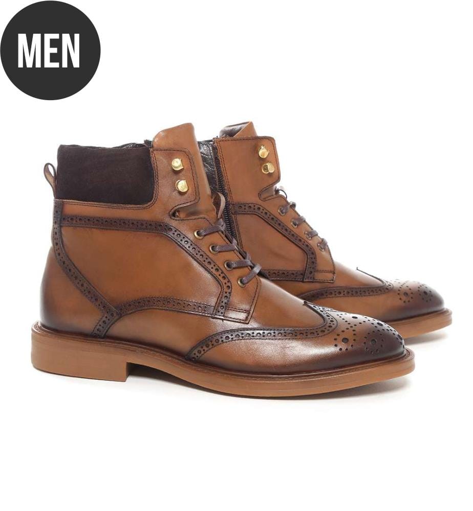 Bottes en cuir - Marron clair