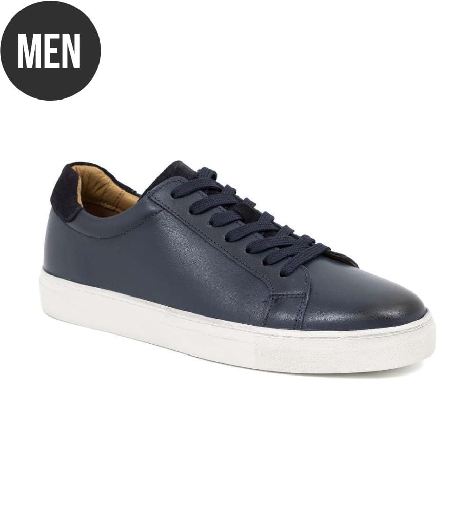 Baskets en cuir - Bleu