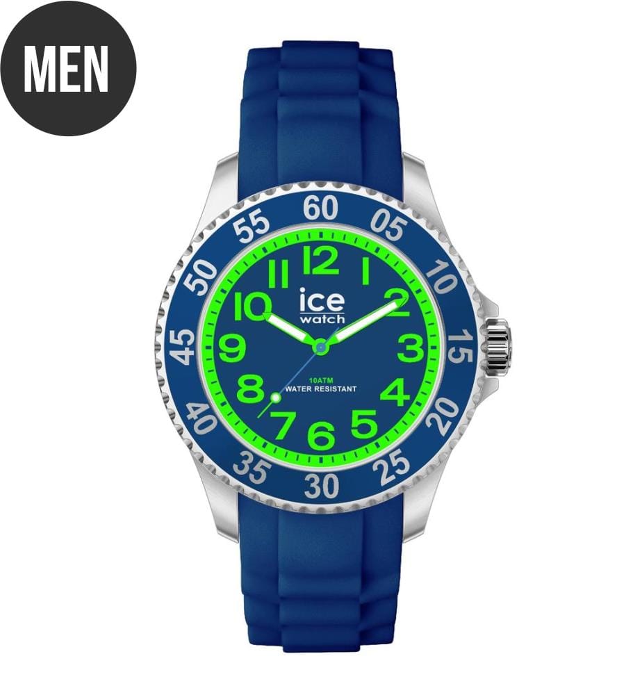 Orologio al quarzo in silicone blu - 35 mm