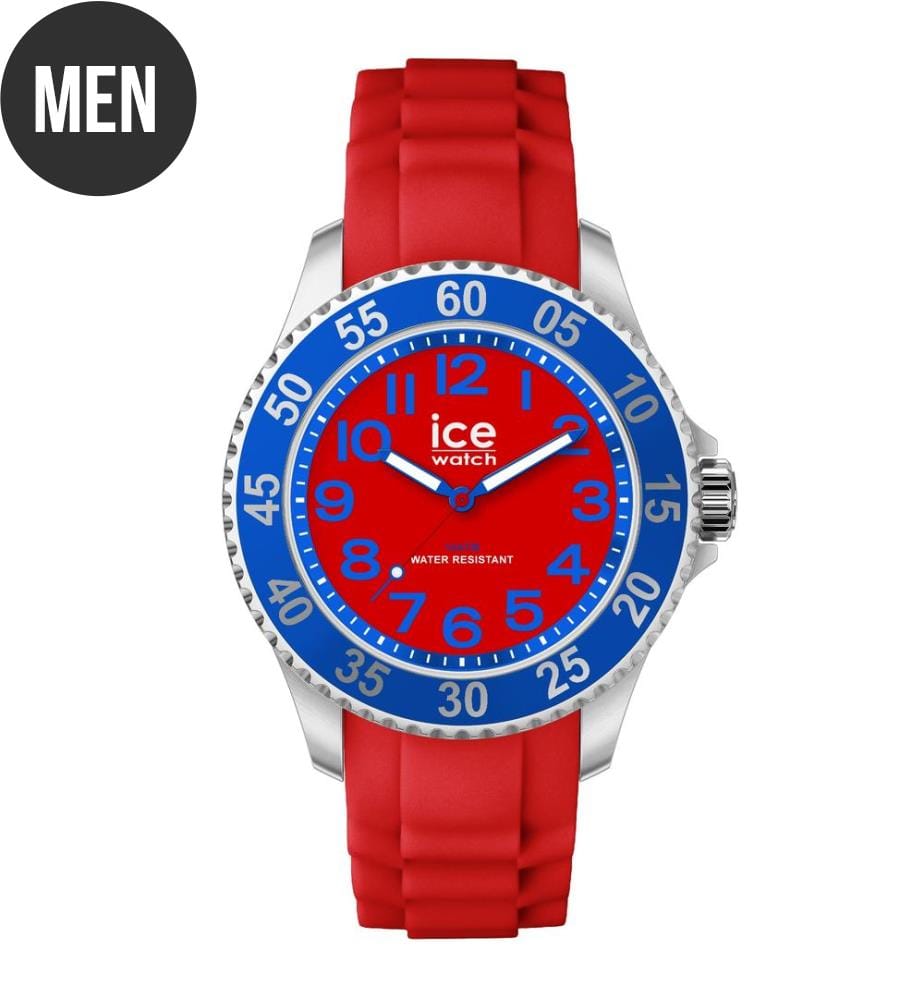 Orologio al quarzo in silicone rosso - 35 mm