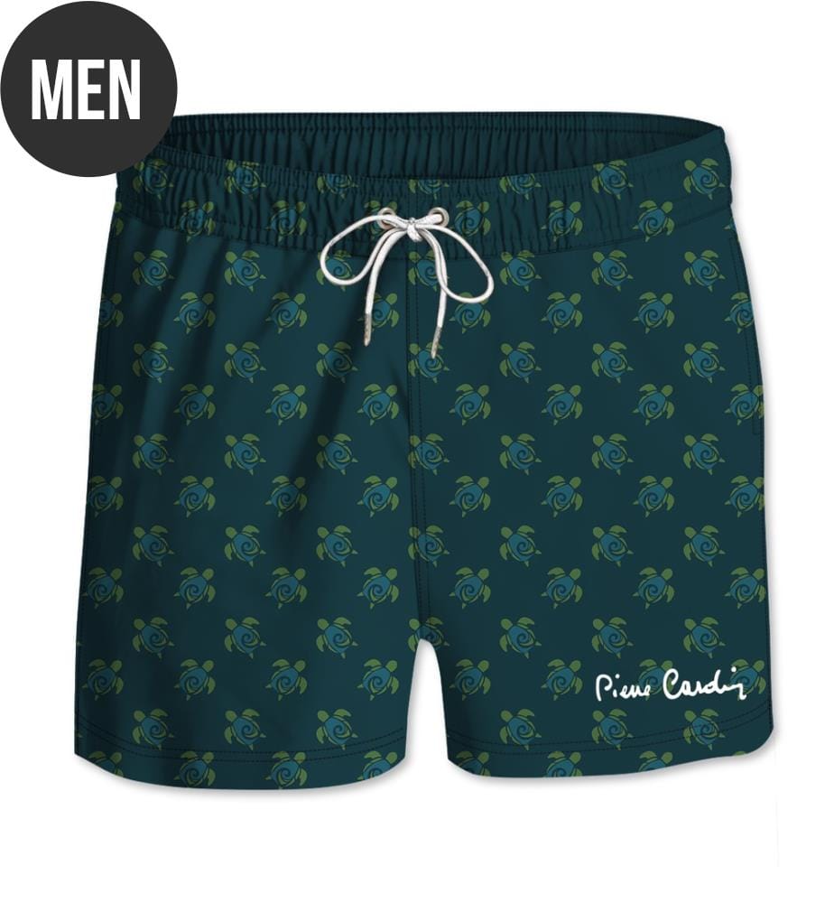 Boardshorts with all-elastic waistband Turtle- Green