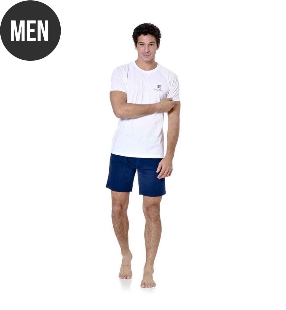 Pyjama Set - White & Navy