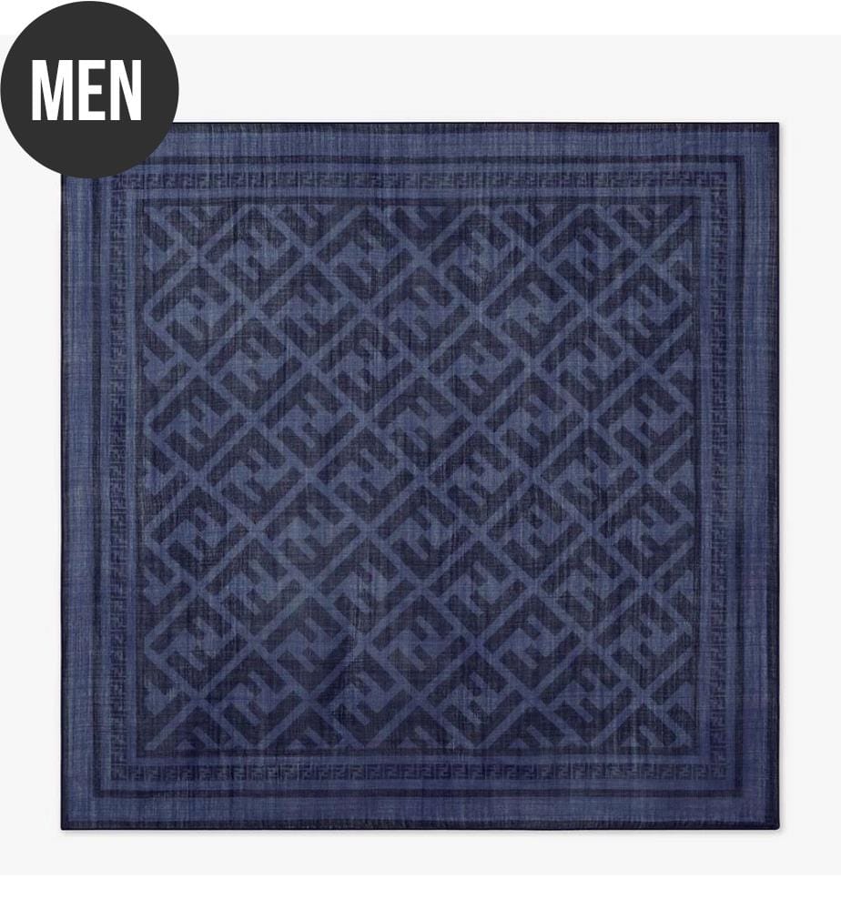 Bandana aus Wolle und Seide - Blau