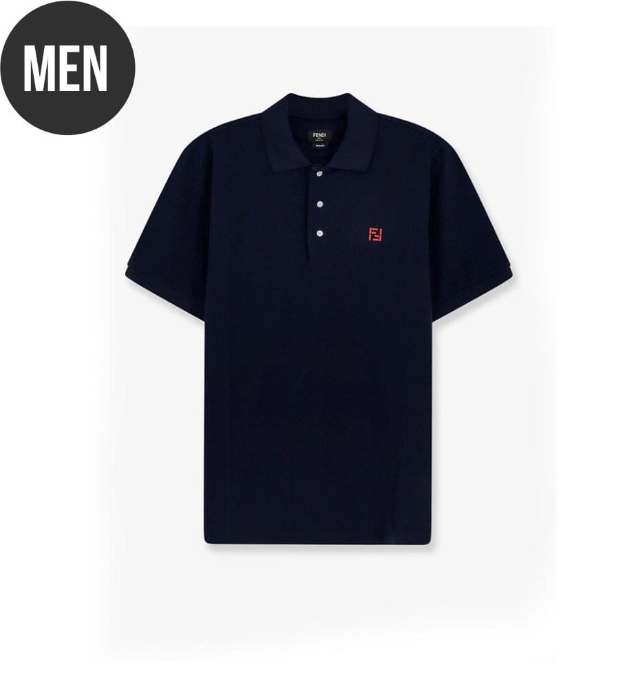 Polo en coton - Bleu