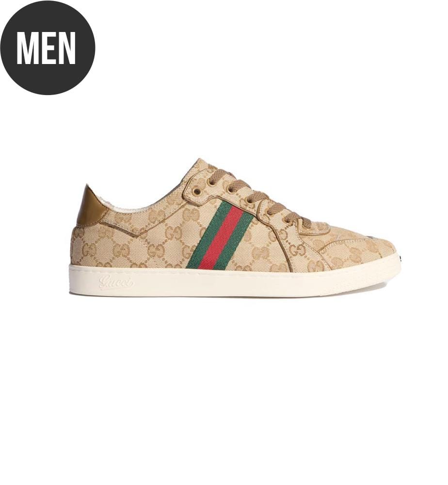 Stretch-Sneaker für Herren – Beige und Dunkelbraun