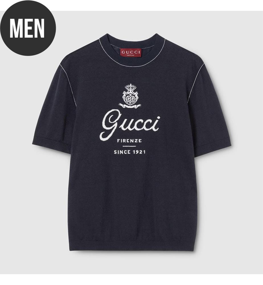 T-shirt en lin tricoté avec Intarsia - Blanc d'encre