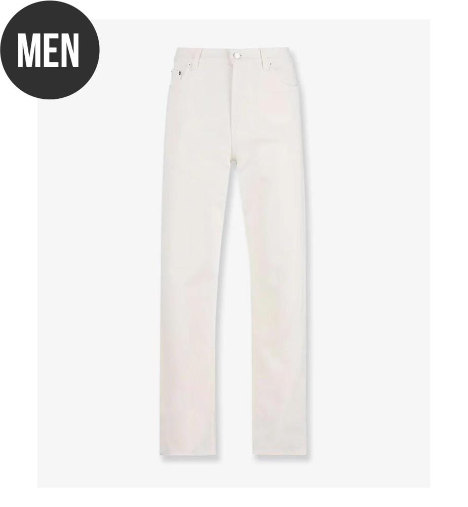 Pantalon en denim avec mors - Blanc