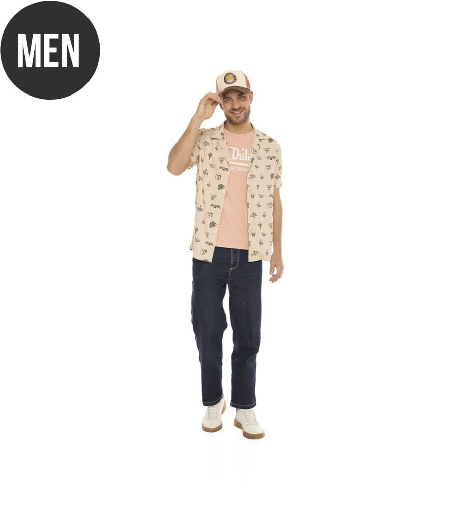 Hemd - Beige und Schwarz