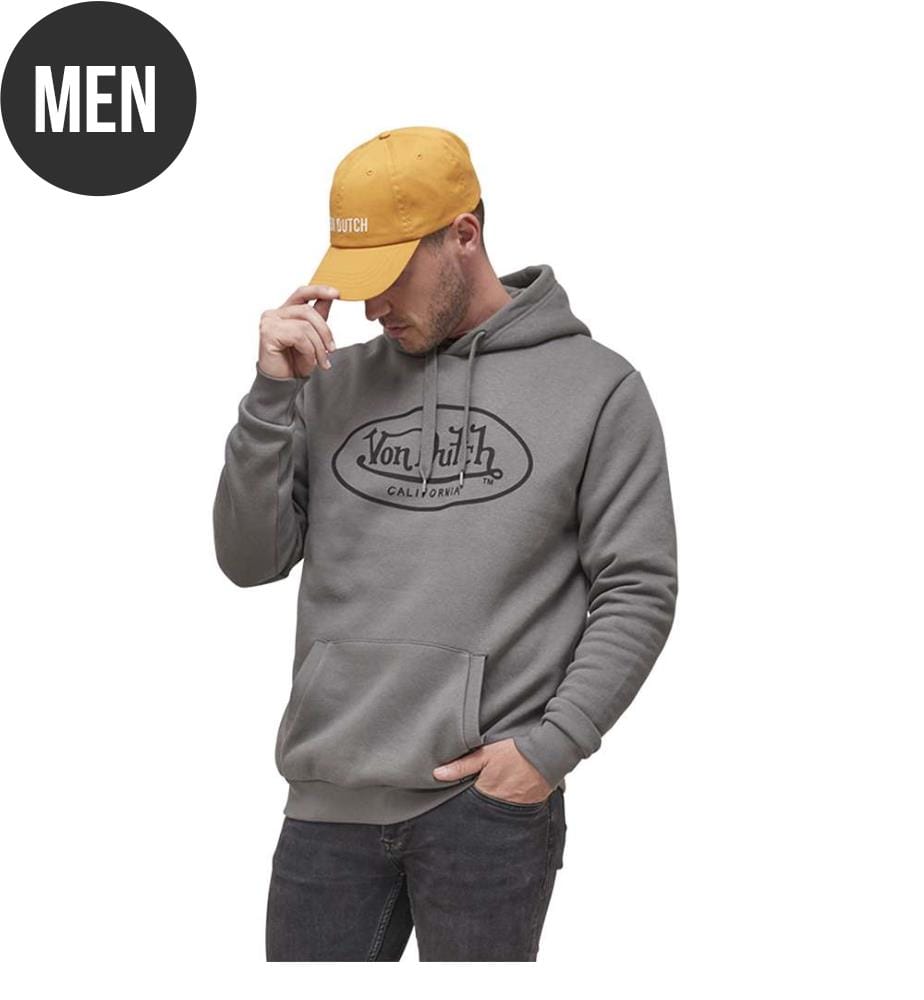 Hoodie en Coton Brand - Gris et Noir